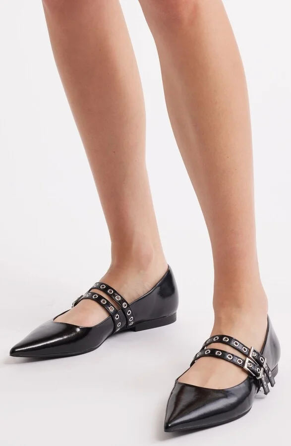 Oriana Pointed Toe Mary Jane Flat - Image 2