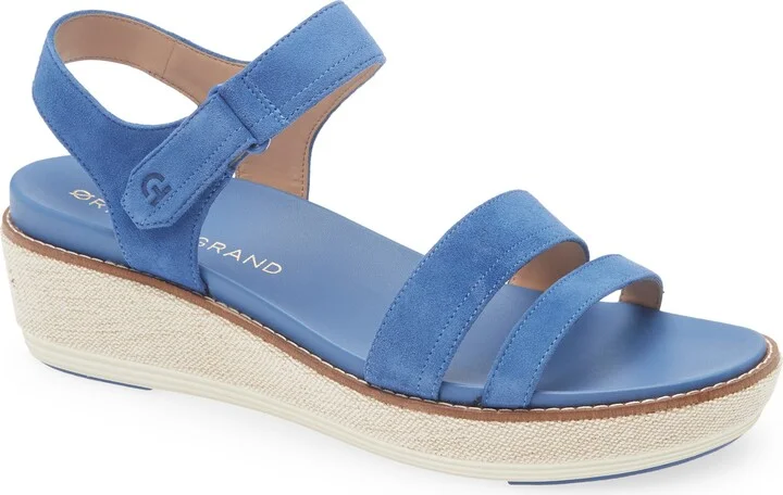 BLUE SUEDE/ NATURAL CANVAS