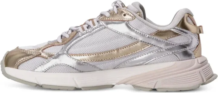 Orion metallic-effect panelled low-top sneakers - Image 3