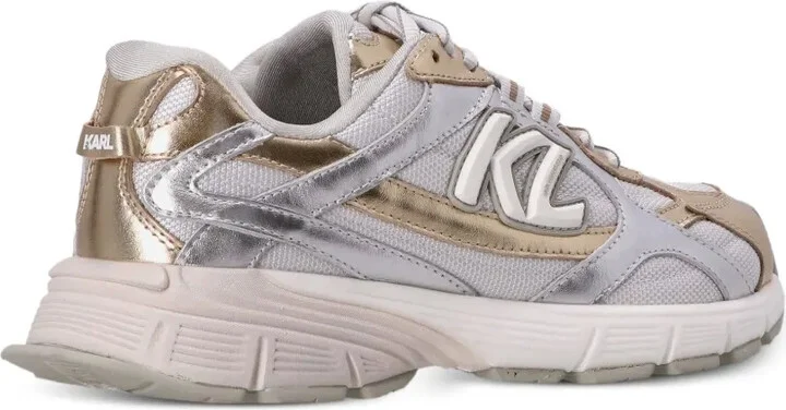 Orion metallic-effect panelled low-top sneakers - Image 4