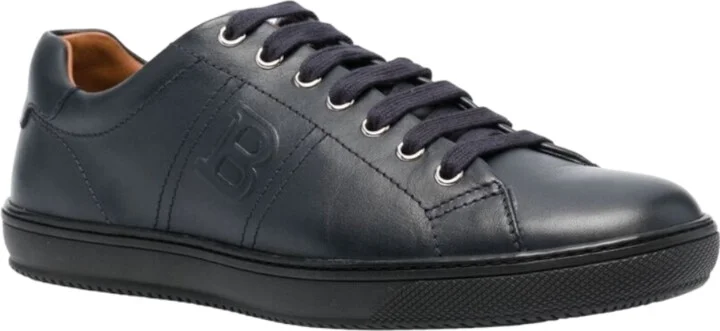 Orivel Men's 6240302 Navy Leather Sneaker