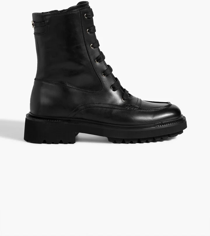 Orlando leather combat boots