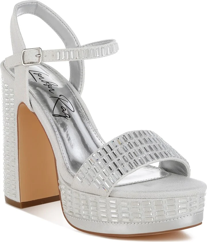 Ortage Rhinestone Platform Sandal
