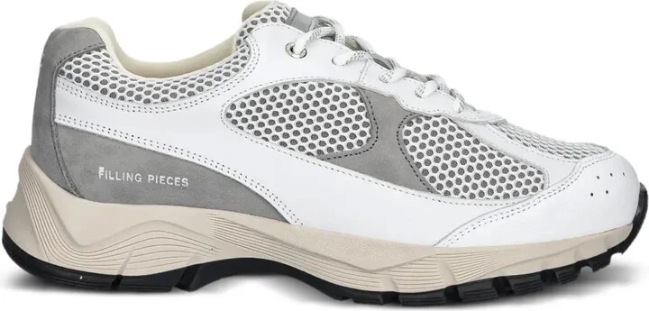 Oryon mesh-panel leather sneakers