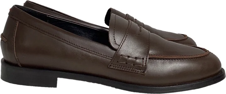 Oscar Penny Loafers in Brown Calf Leather