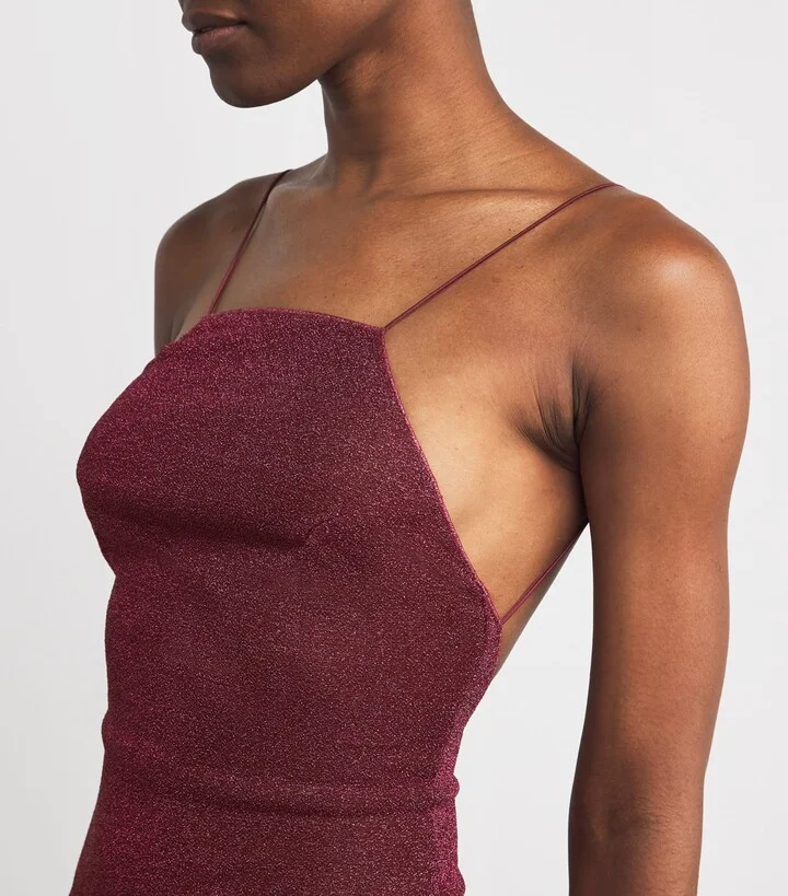 Oséree Lumière Feather Midi Dress - Image 4