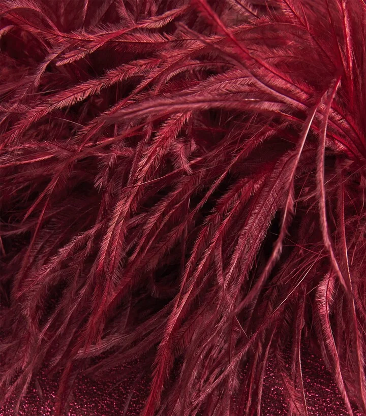Oséree Lumière Feather Midi Dress - Image 5
