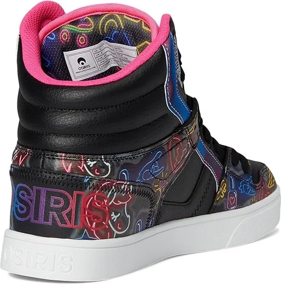 Osiris Clone Men's Skate Shoes Black/Pink/Neon : 13 D - Medium, Synthetic/Textile - Image 4