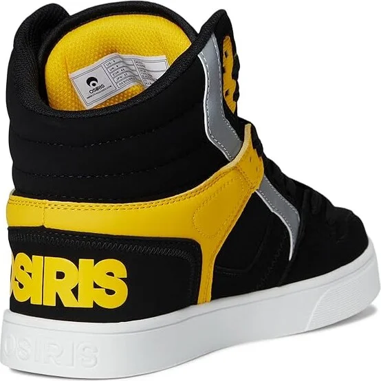 Osiris Clone Men's Skate Shoes Black/Yellow/White : 11.5 D - Medium, Synthetic/Textile - Image 4