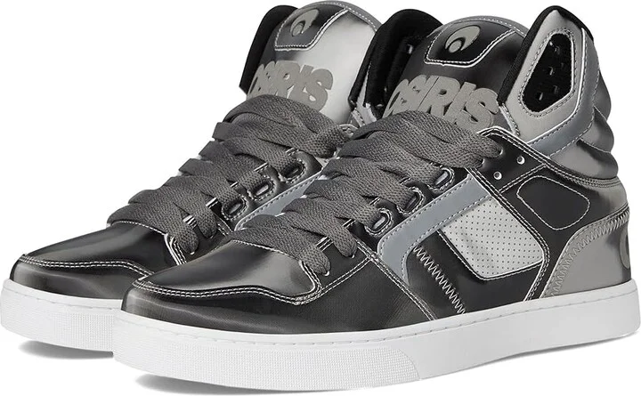 Osiris Clone Men's Skate Shoes Silver/Black/Holo : 8.5 D - Medium, Synthetic/Textile