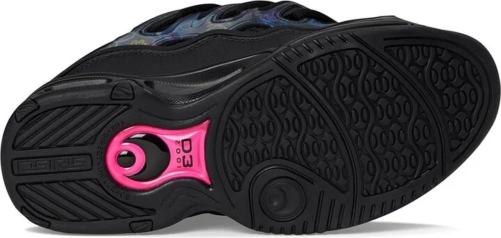 Osiris D3 2001 Men's Skate Shoes Black/Pink/Holo : 5 D - Medium, Textile - Image 3