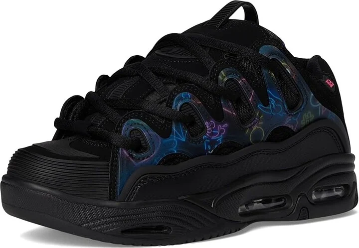 Osiris D3 2001 Men's Skate Shoes Black/Pink/Holo : 5 D - Medium, Textile - Image 5