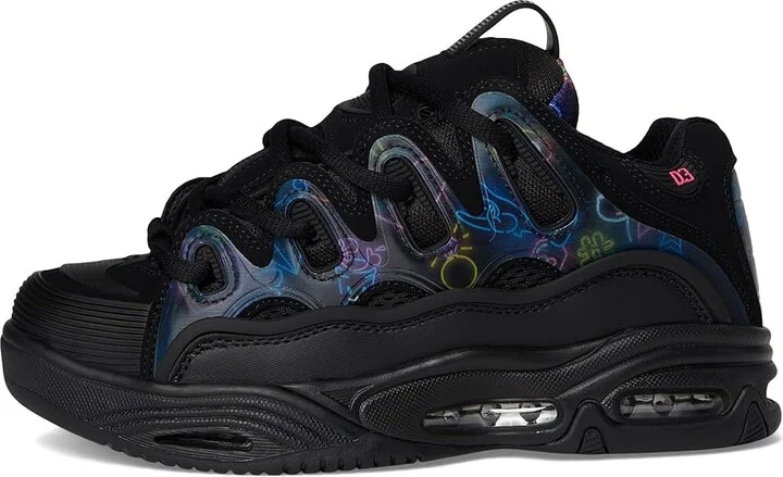 Osiris D3 2001 Men's Skate Shoes Black/Pink/Holo : 5 D - Medium, Textile - Image 6