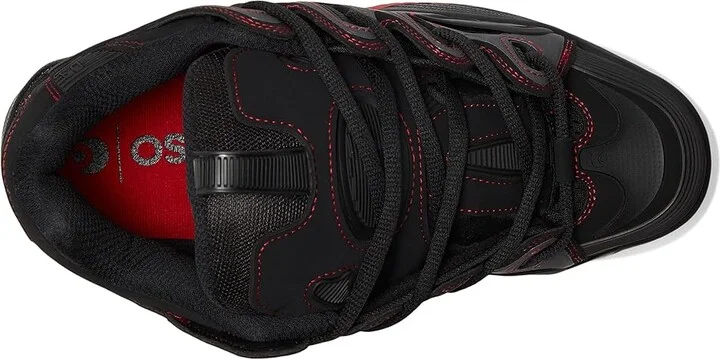 Osiris D3 2001 Men's Skate Shoes Black/Red/Red : 8 D - Medium, Textile - Image 2