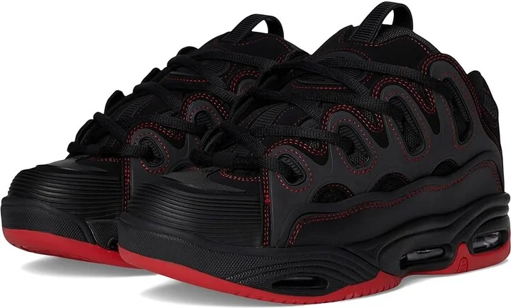 Osiris D3 2001 Men's Skate Shoes Black/Red/Red : 8 D - Medium, Textile