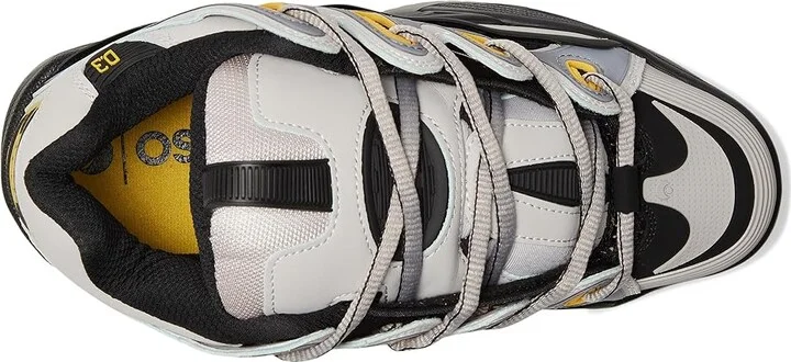 Osiris D3 2001 Men's Skate Shoes Grey/Black/Yellow : 5.5 D - Medium, Textile - Image 2