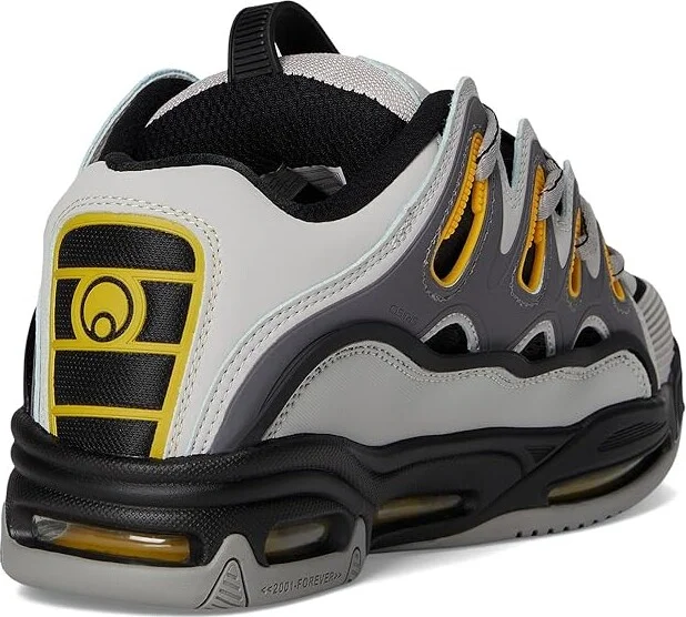 Osiris D3 2001 Men's Skate Shoes Grey/Black/Yellow : 5.5 D - Medium, Textile - Image 4