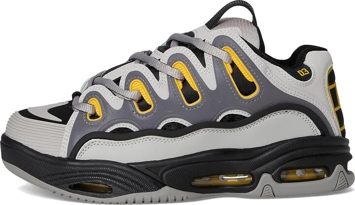 Osiris D3 2001 Men's Skate Shoes Grey/Black/Yellow : 5.5 D - Medium, Textile - Image 6