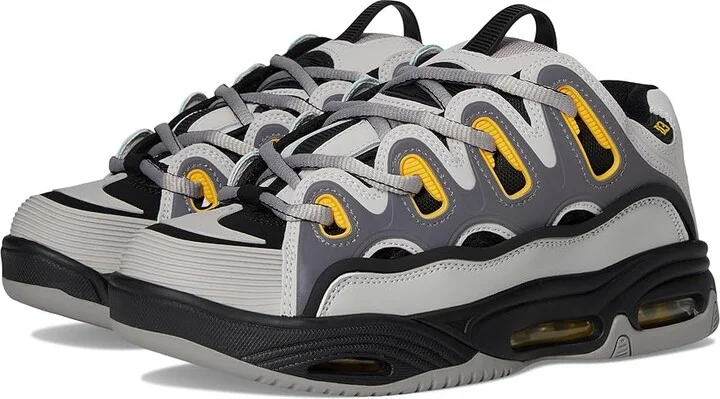 Osiris D3 2001 Men's Skate Shoes Grey/Black/Yellow : 5.5 D - Medium, Textile