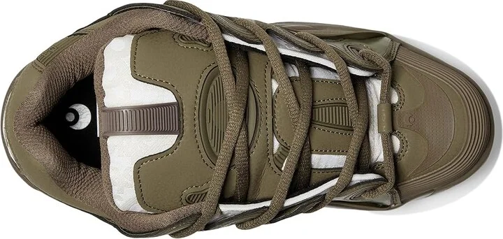 Osiris D3 2001 Men's Skate Shoes Olive/White : 9 D - Medium, Textile - Image 2