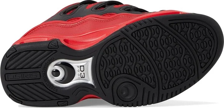 Osiris D3 2001 Men's Skate Shoes Red/Black/Red : 9 D - Medium, Textile - Image 3