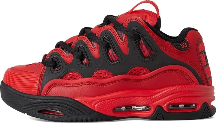 Osiris D3 2001 Men's Skate Shoes Red/Black/Red : 9 D - Medium, Textile - Image 6