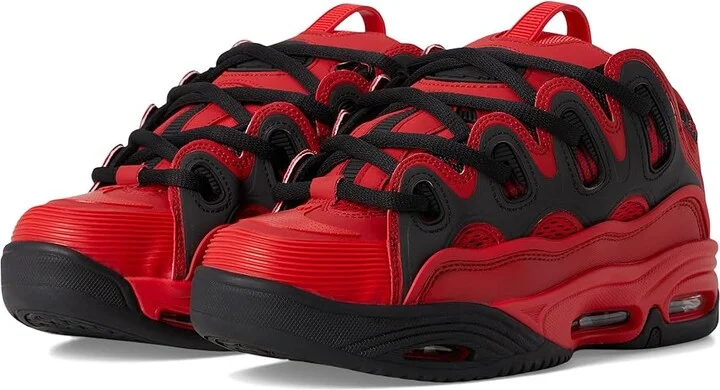 Osiris D3 2001 Men's Skate Shoes Red/Black/Red : 9 D - Medium, Textile
