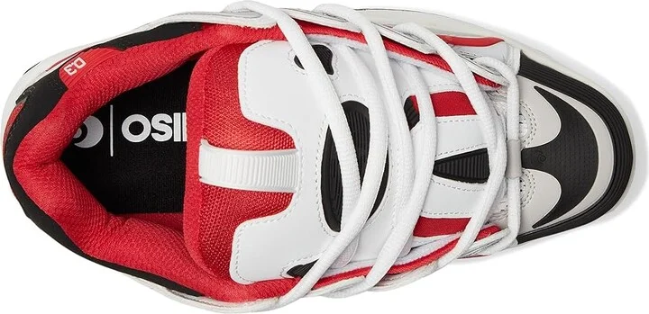 Osiris D3 2001 Men's Skate Shoes Red/White/Grey : 11 D - Medium, Textile - Image 2
