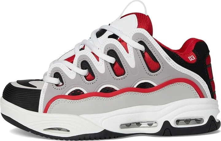 Osiris D3 2001 Men's Skate Shoes Red/White/Grey : 11 D - Medium, Textile - Image 6