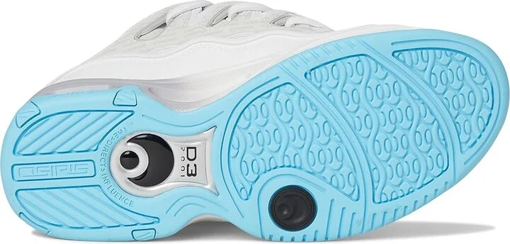 Osiris D3 2001 Men's Skate Shoes White/Grey/Baby Blue : 9 D - Medium, Textile - Image 3