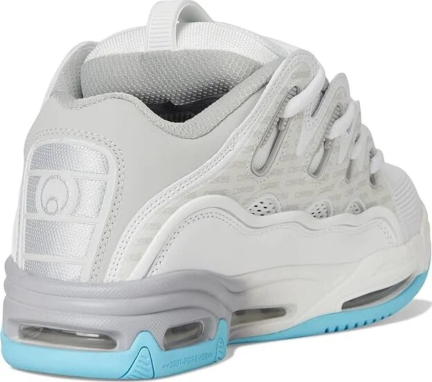 Osiris D3 2001 Men's Skate Shoes White/Grey/Baby Blue : 9 D - Medium, Textile - Image 4