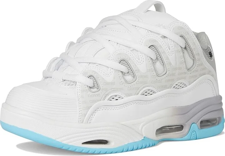 Osiris D3 2001 Men's Skate Shoes White/Grey/Baby Blue : 9 D - Medium, Textile - Image 5