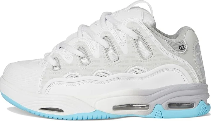 Osiris D3 2001 Men's Skate Shoes White/Grey/Baby Blue : 9 D - Medium, Textile - Image 6