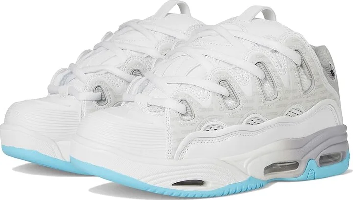 Osiris D3 2001 Men's Skate Shoes White/Grey/Baby Blue : 9 D - Medium, Textile