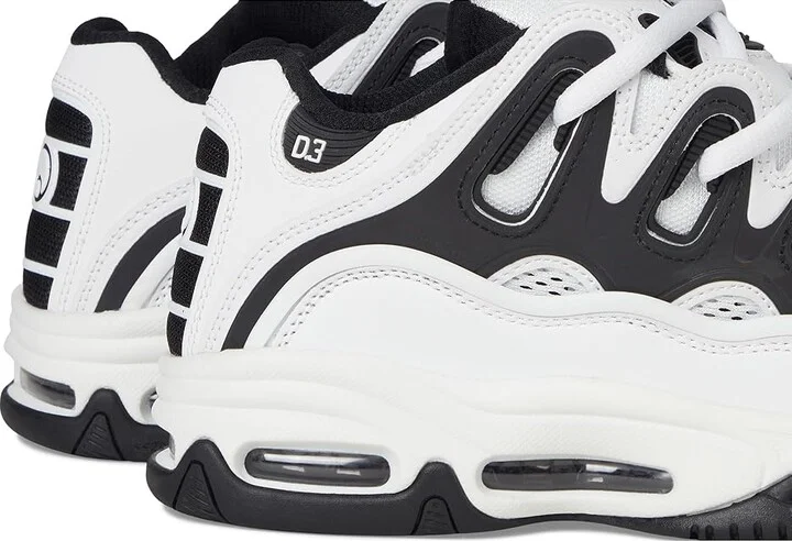 Osiris D3 2001 Men's Skate Shoes White/White/Black : 6.5 D - Medium, Textile - Image 7