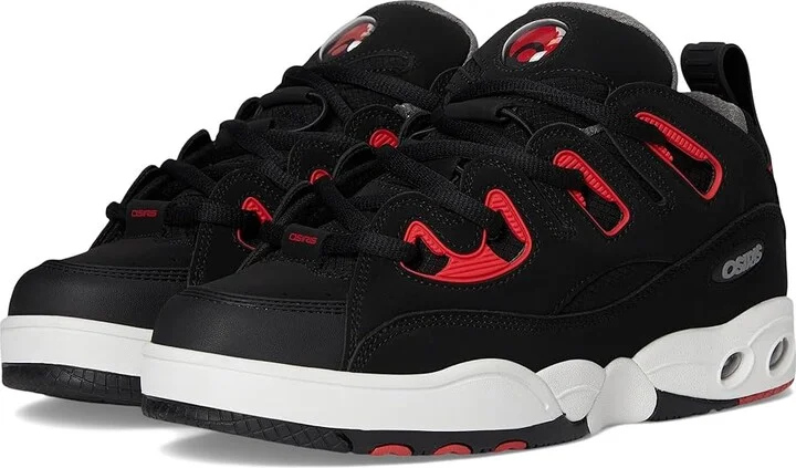 Osiris D3 E Men's Shoes Black/Charcoal/Red : 9.5 D - Medium, Leather/Rubber