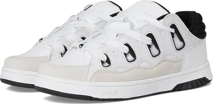 Osiris D3 S Men's Shoes White/Black/White : 10 D - Medium, Faux Leather