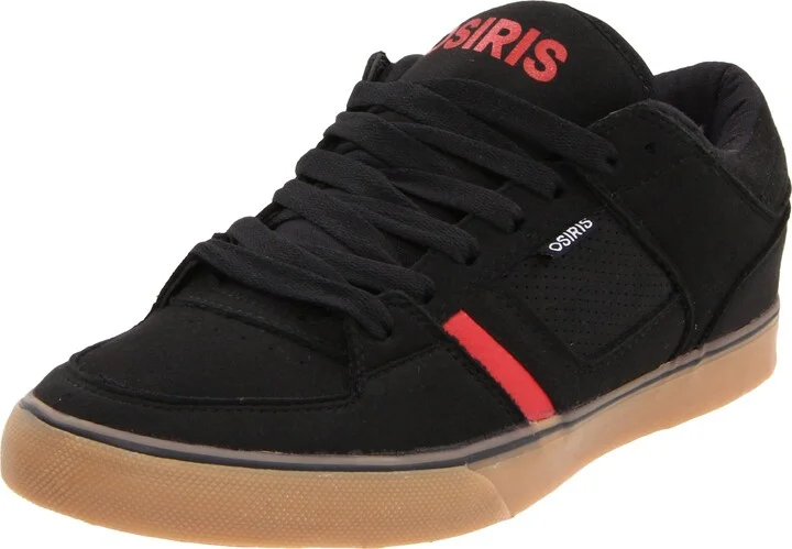 Black/Gum/Red Synthetic Suede