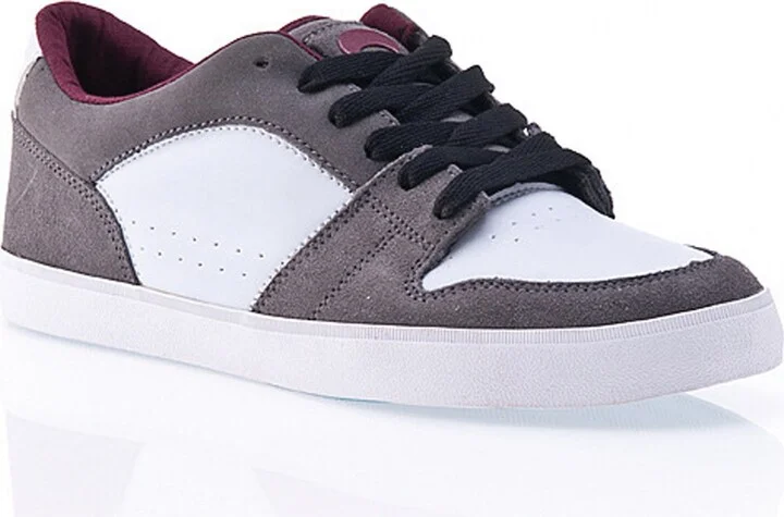 Charcoal/White/Burgundy