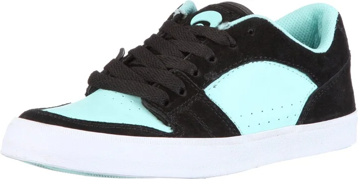 Black/Teal/White Leather