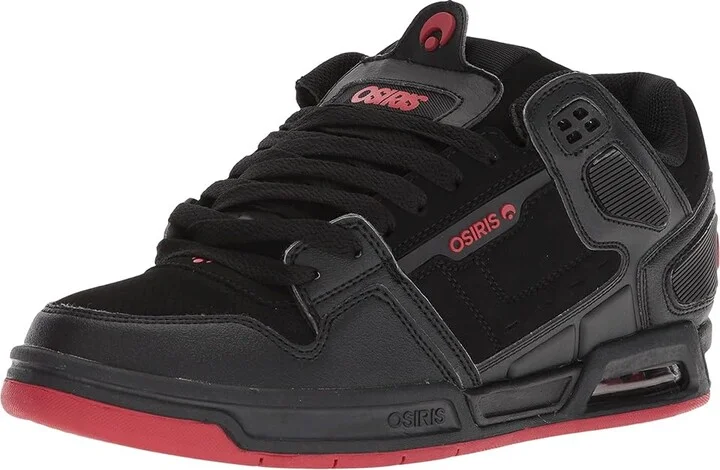 Osiris Peril Men's Skate Shoes Black/Red : 10 D - Medium, Synthetic - Image 2