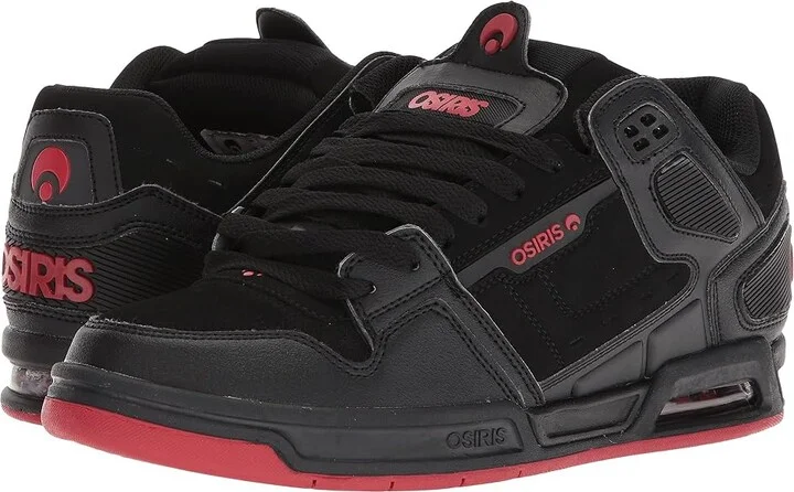 Osiris Peril Men's Skate Shoes Black/Red : 10 D - Medium, Synthetic