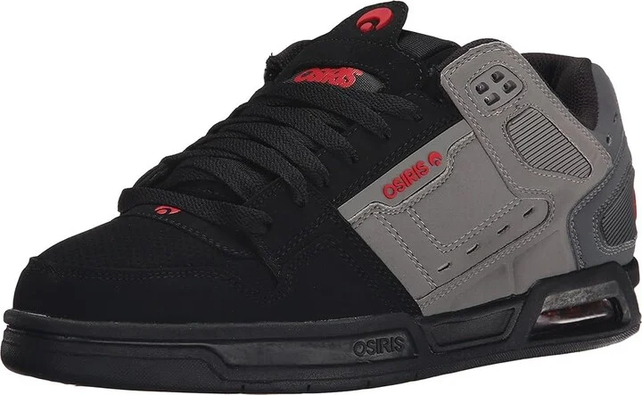 Osiris Peril Men's Skate Shoes Grey/Red : 7.5 D - Medium, Synthetic - Image 2