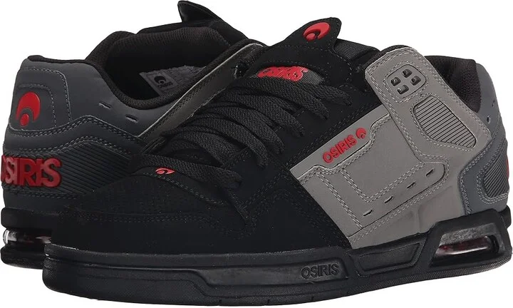 Osiris Peril Men's Skate Shoes Grey/Red : 7.5 D - Medium, Synthetic