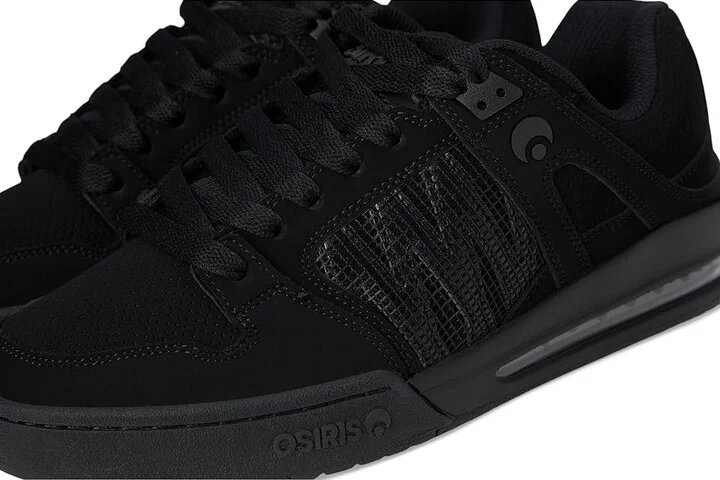 Osiris Pixel Men's Skate Shoes Black/Black/Black : 9.5 D - Medium, Leather - Image 7