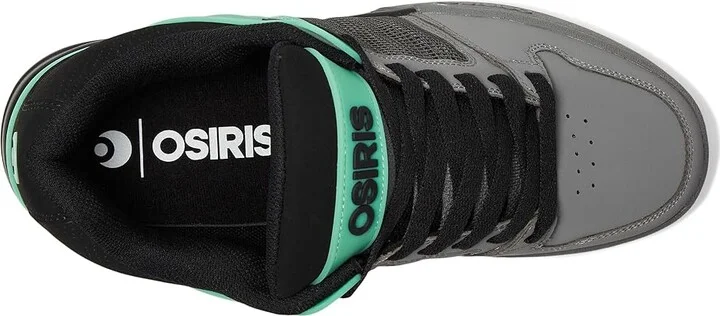 Osiris Pixel Men's Skate Shoes Black/Charcoal/Green Glow : 6 D - Medium, Leather - Image 2