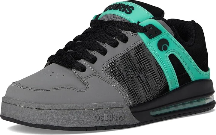 Osiris Pixel Men's Skate Shoes Black/Charcoal/Green Glow : 6 D - Medium, Leather - Image 5