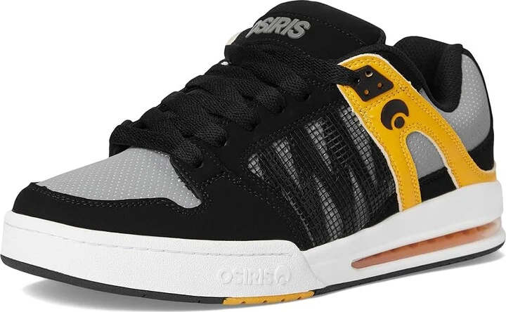 Osiris Pixel Men's Skate Shoes Black/Charcoal/Yellow : 8 D - Medium, Leather - Image 5