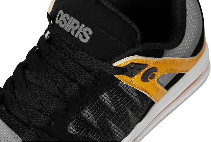 Osiris Pixel Men's Skate Shoes Black/Charcoal/Yellow : 8 D - Medium, Leather - Image 7