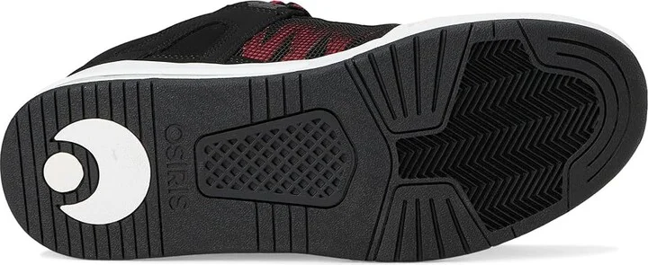 Osiris Pixel Men's Skate Shoes Black/White/Red 1 : 9 D - Medium, Leather - Image 3